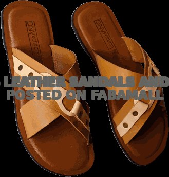 Bow Cross Handmade Quality Leather Slippers - Brown — 2