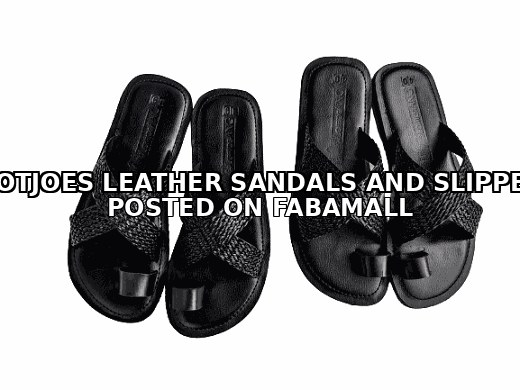 Cross Mesh Handmade Quality Leather Slippers - Black — 1