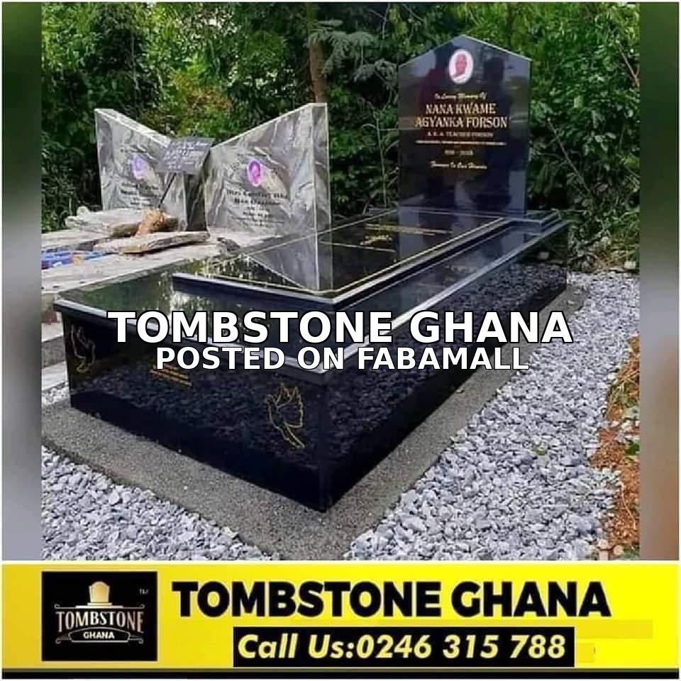 Customized black granite tombstone — 1
