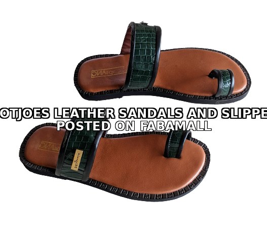 Designer Single Strap Handmade Quality Leather Slippers - Green — 1