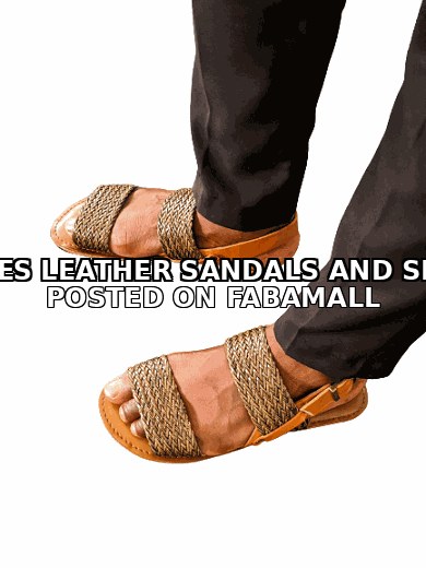Dual Mesh Handmade Quality Leather Sandals - Brown — 1