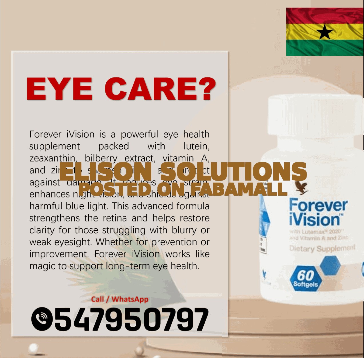 Find Forever iVision for eye support in Ghana — 2