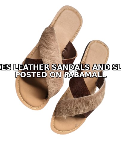Fur Handmade Quality Leather Slippers - Brown — 2