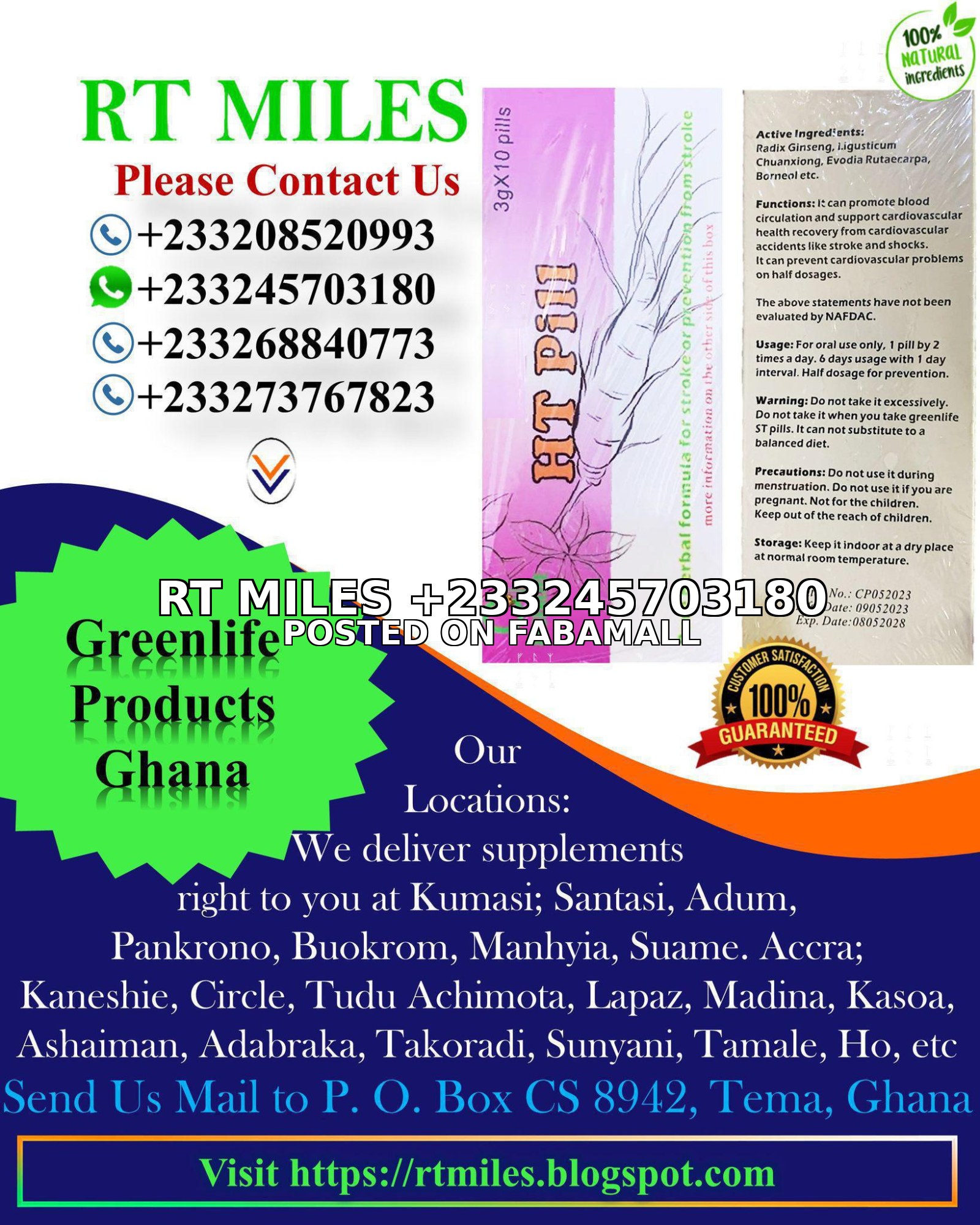 Greenlife HT Pill - Your Blood Circulation Booster — 1