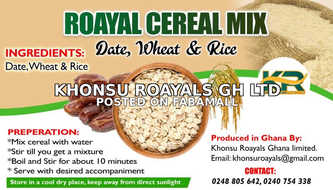 Infant Cereals in Ghana — 4