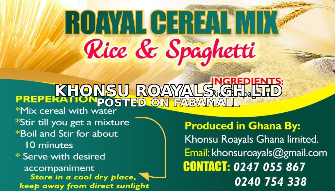 Infant Cereals in Ghana — 1