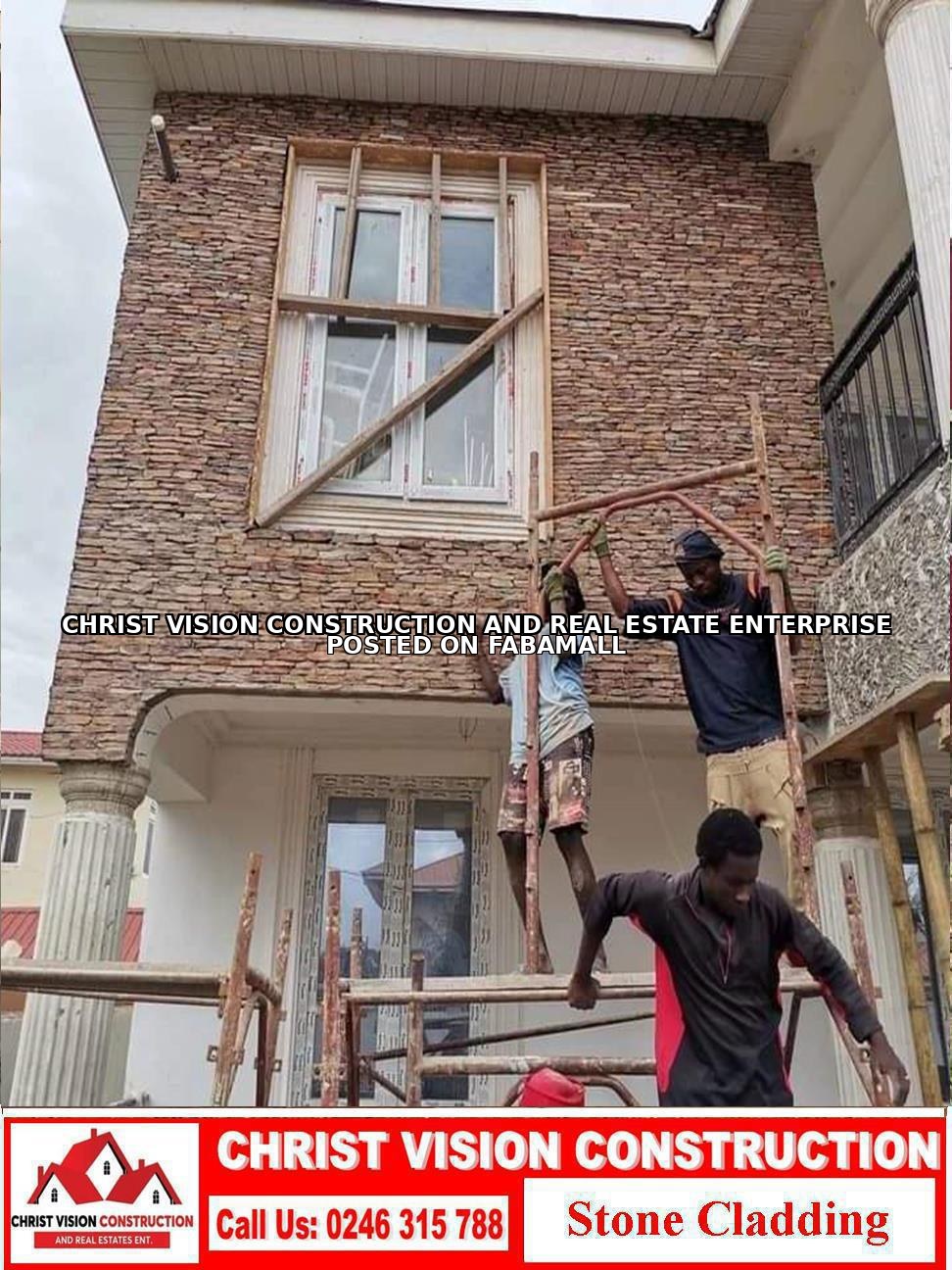 Natural Stone Cladding Installation services in Ghana — 1