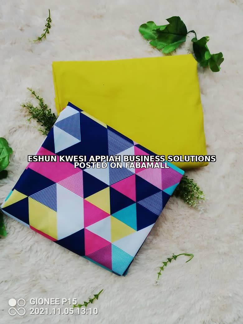 PLAIN AND PATTERN FABRIC - 4 YARDS — 12