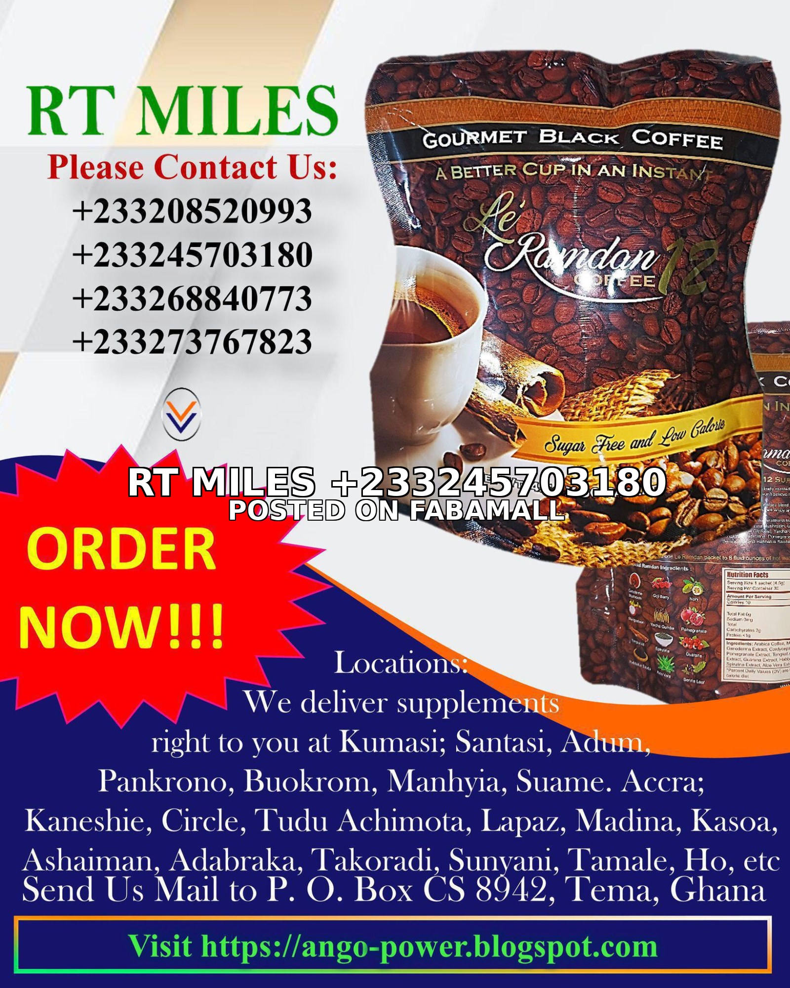 Ramdan 12 Coffee +233245703180 - Discover Health Benefits - Antioxidants That Heals — 1