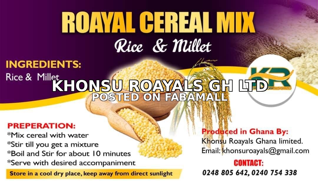 Rice and Millet cereal Mix for sale in Ghana — 1