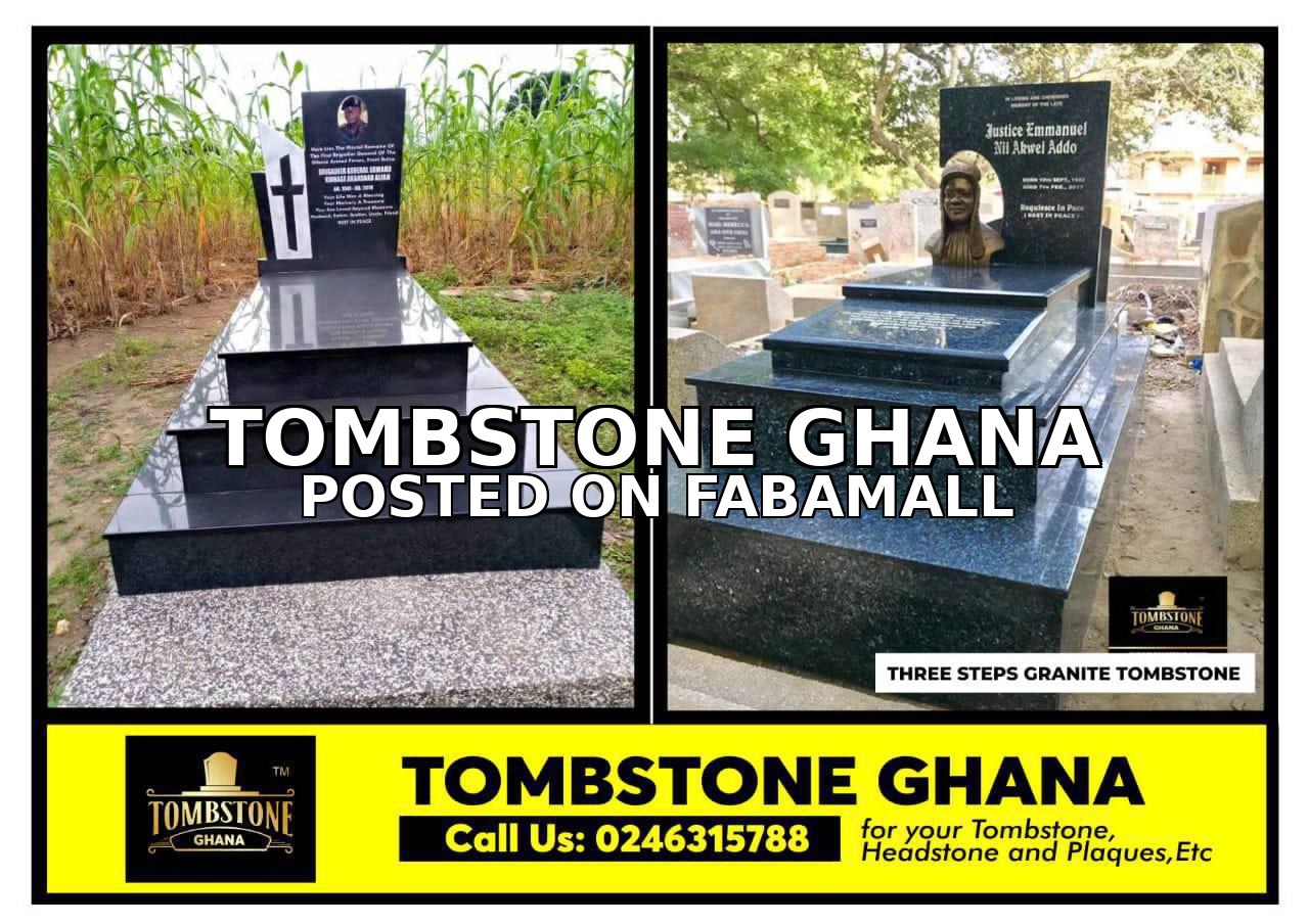 Three steps granite tombstone — 1