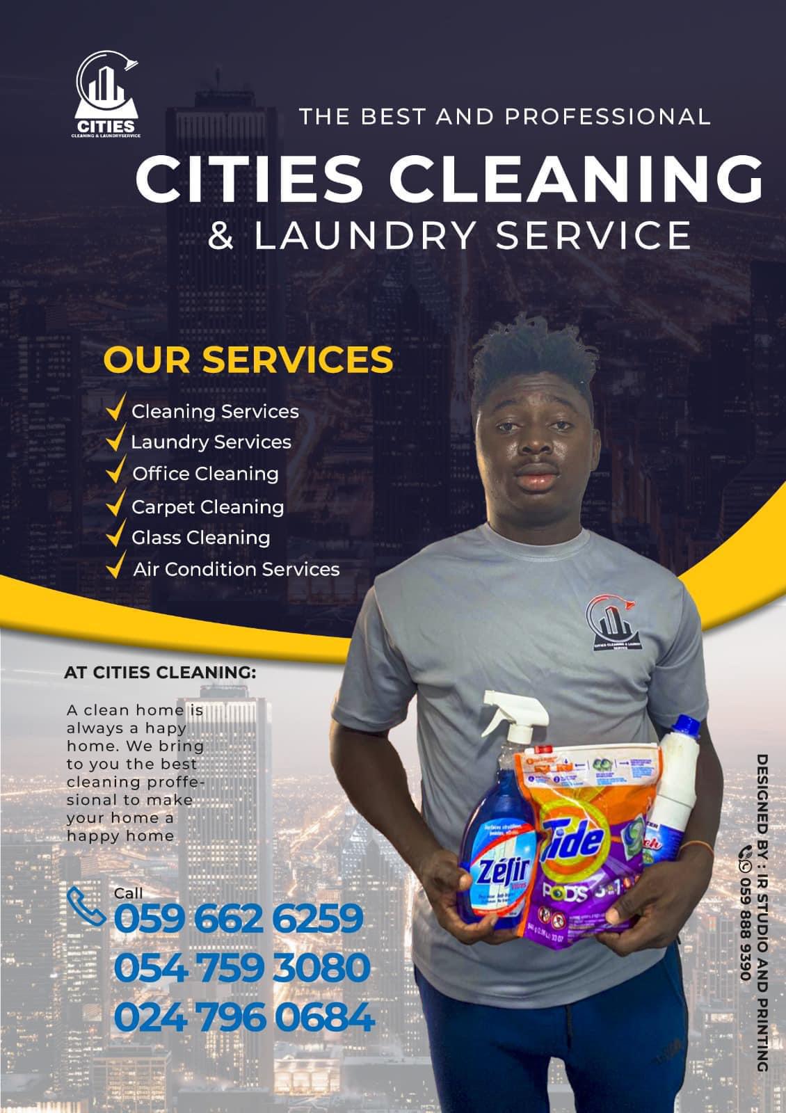 Cities cleaning and laundry services cover
