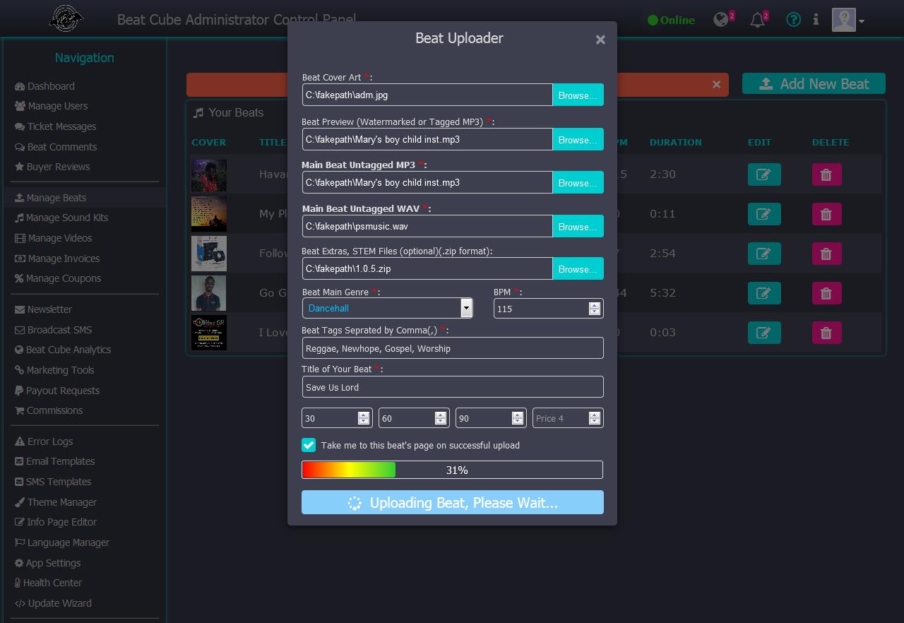 Get Your Beat Selling Website Now image