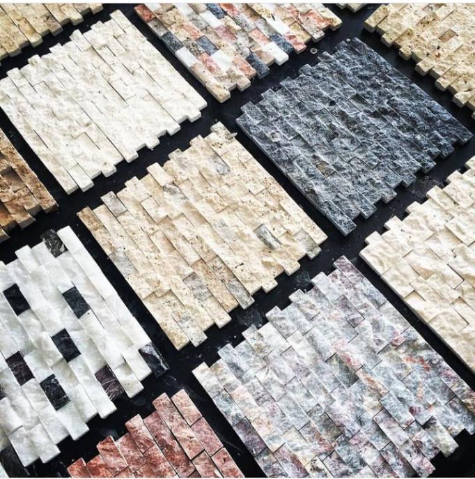 Mosaic plain and travertine marble tile-Accra image