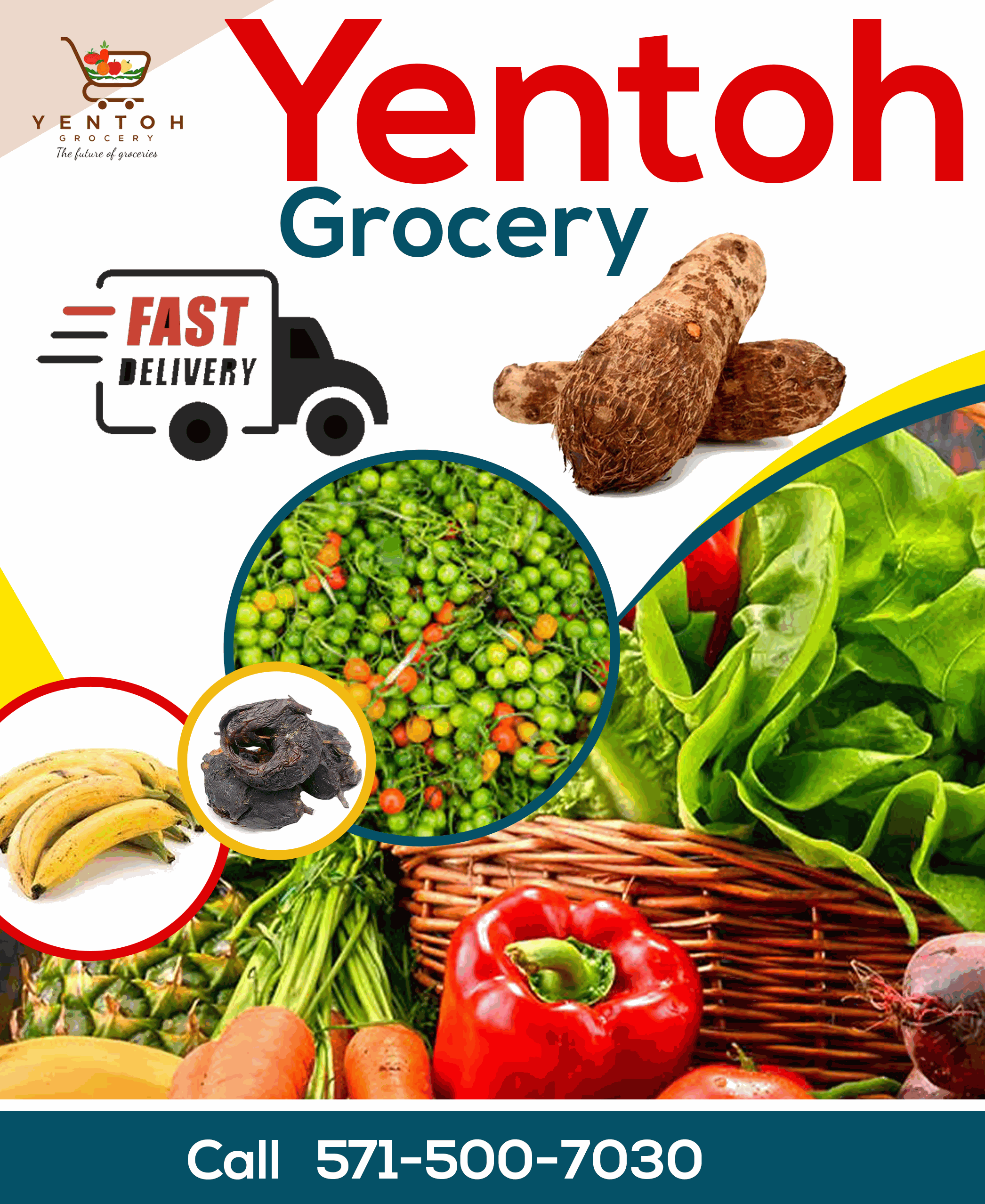 Grocery Delivery Service business flyer in Ghana image