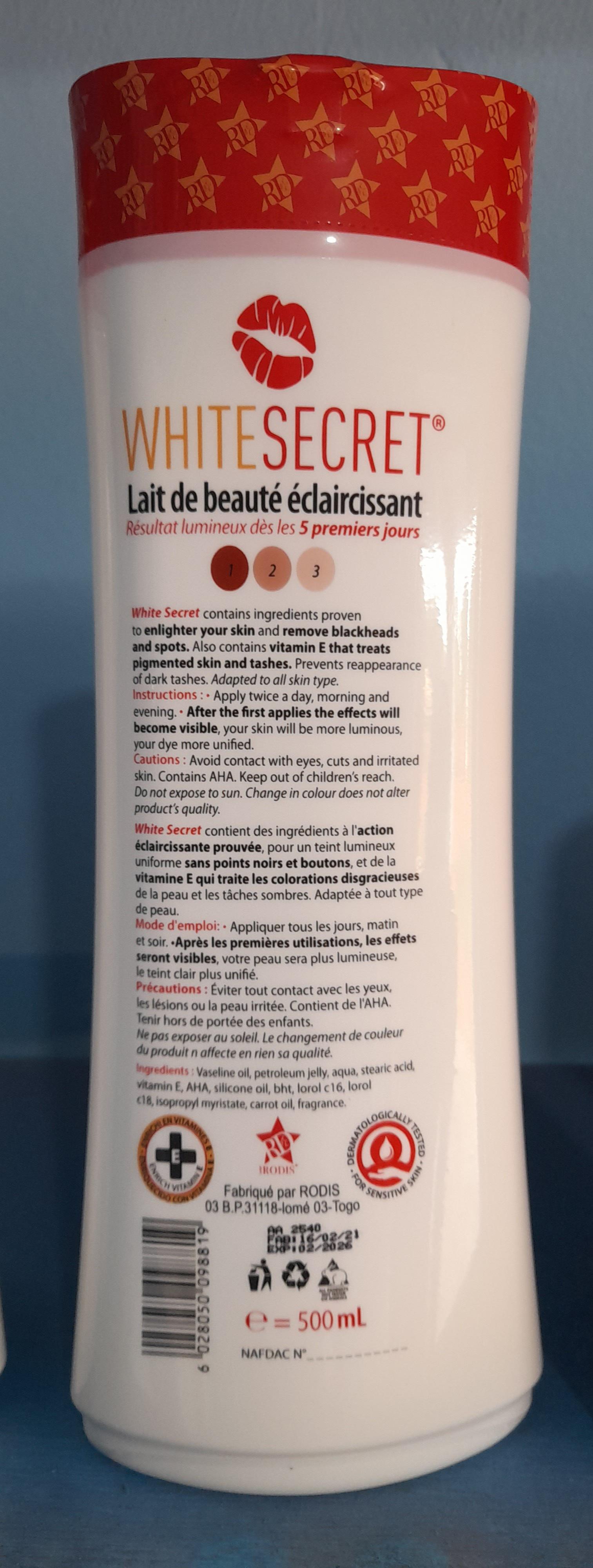 WHITE SECRET LIGHTING BODY LOTION