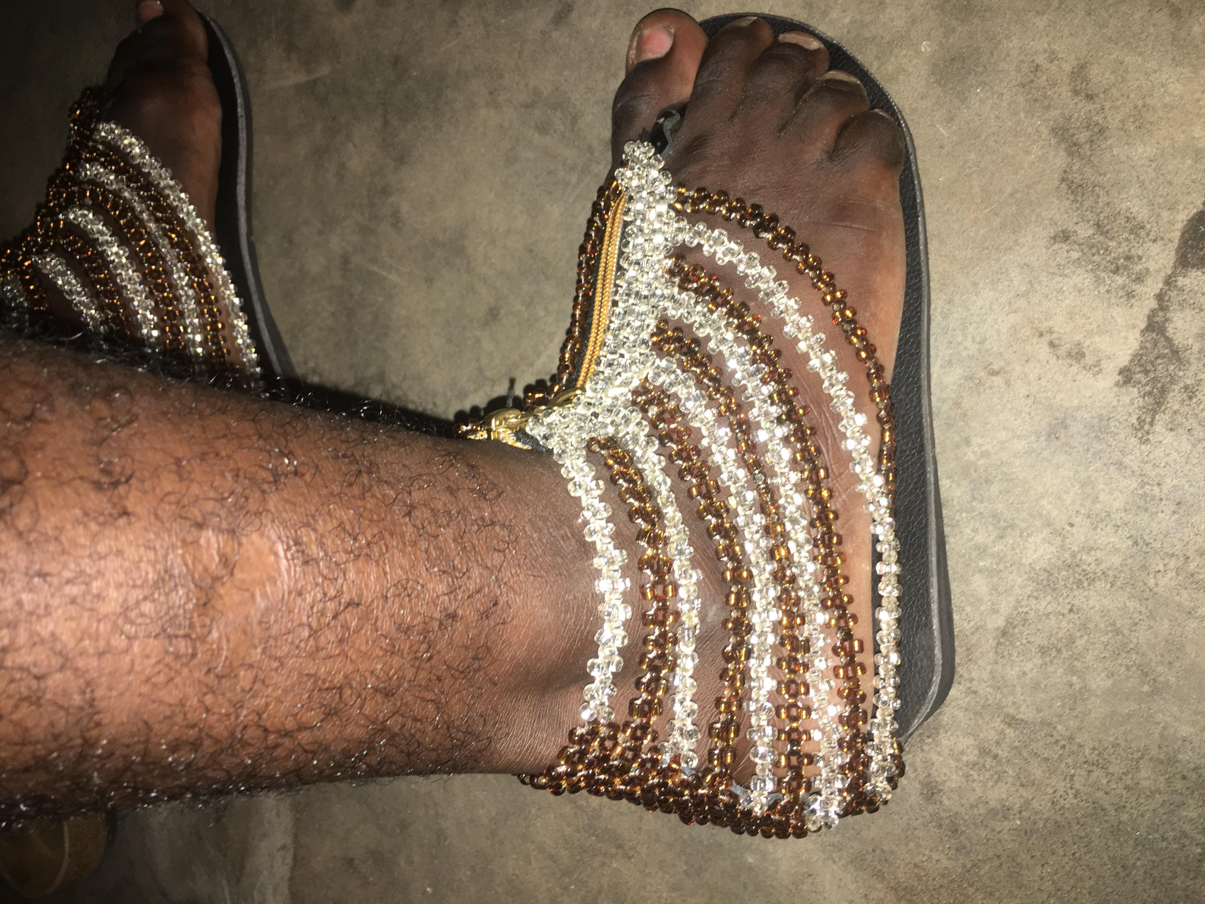 Beaded sandals/Dormaa