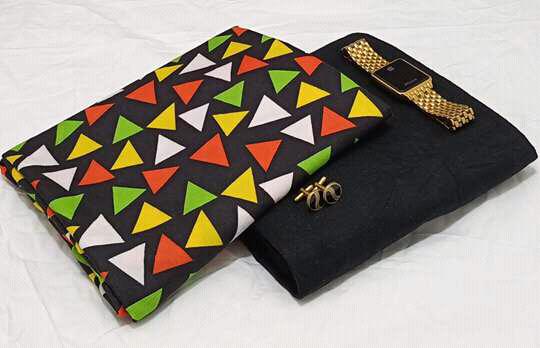 PLAIN AND PATTERN FABRIC - 4 YARDS image