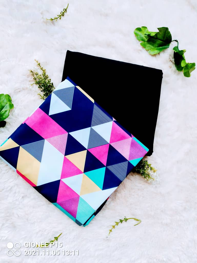 PLAIN AND PATTERN FABRIC - 4 YARDS image