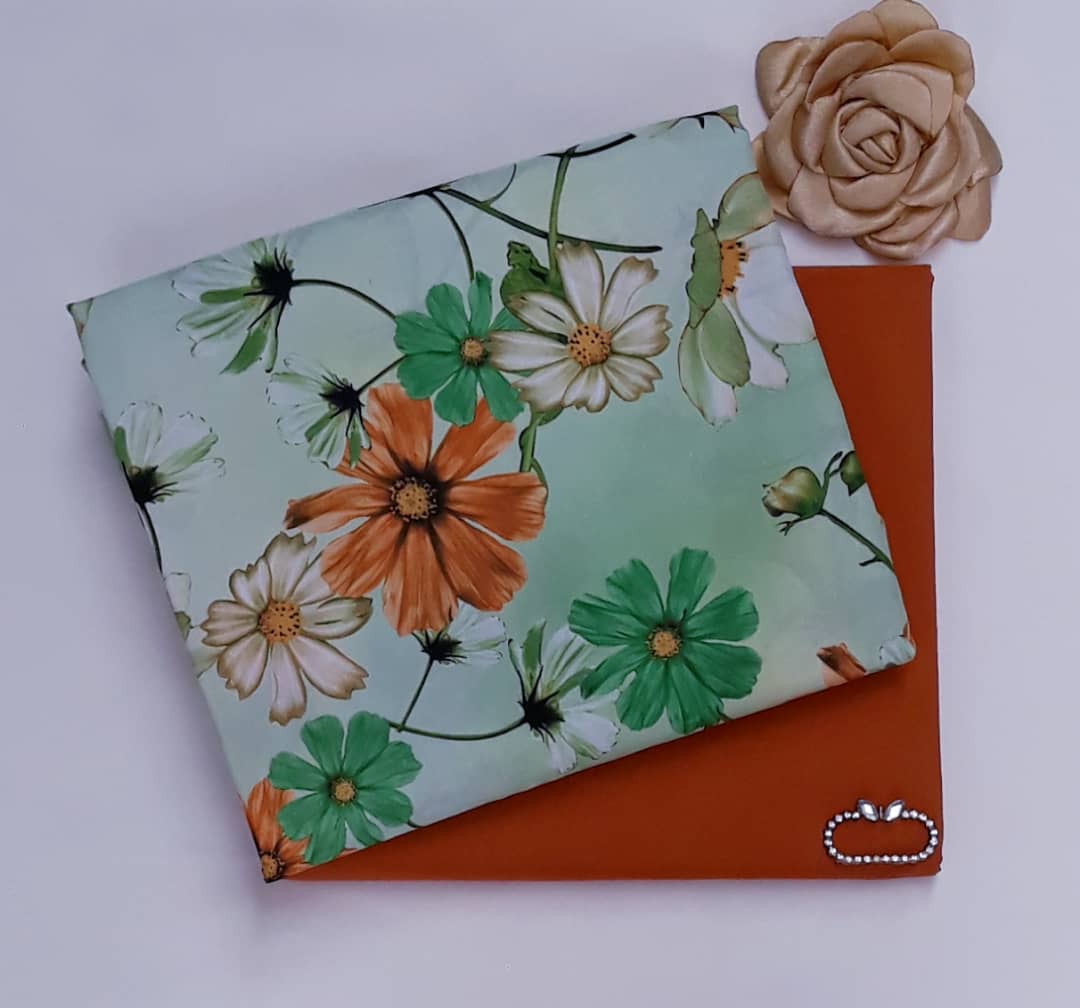 PLAIN AND PATTERN FABRIC - 4 YARDS image