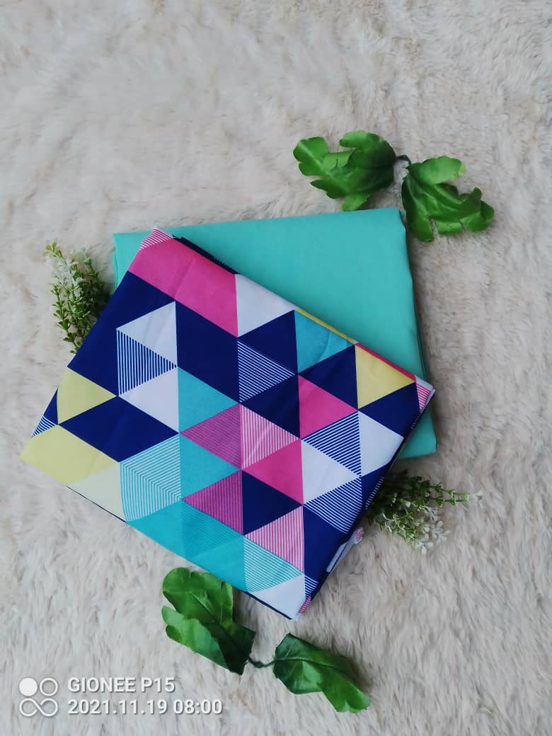 PLAIN AND PATTERN FABRIC - 4 YARDS image