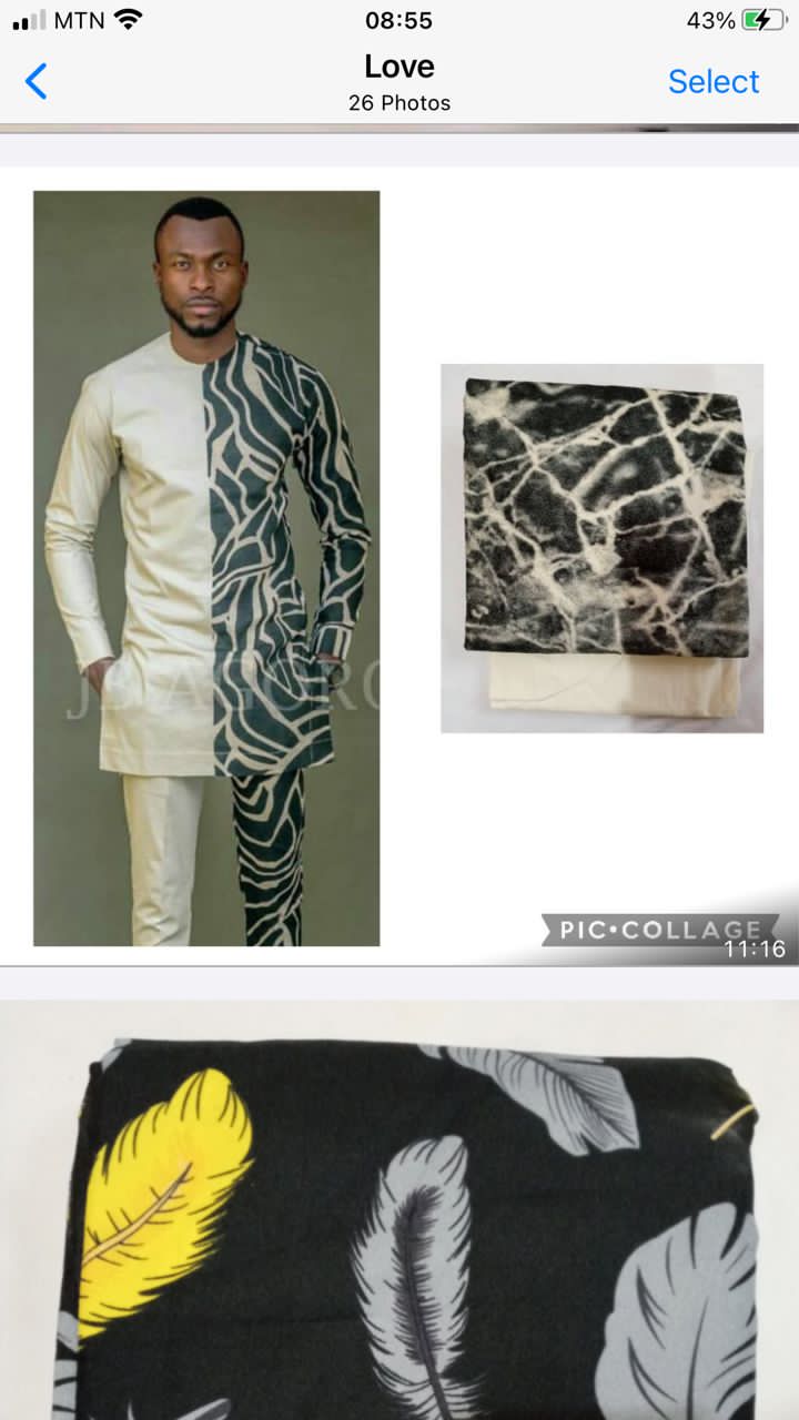 PLAIN AND PATTERN FABRIC - 4 YARDS image