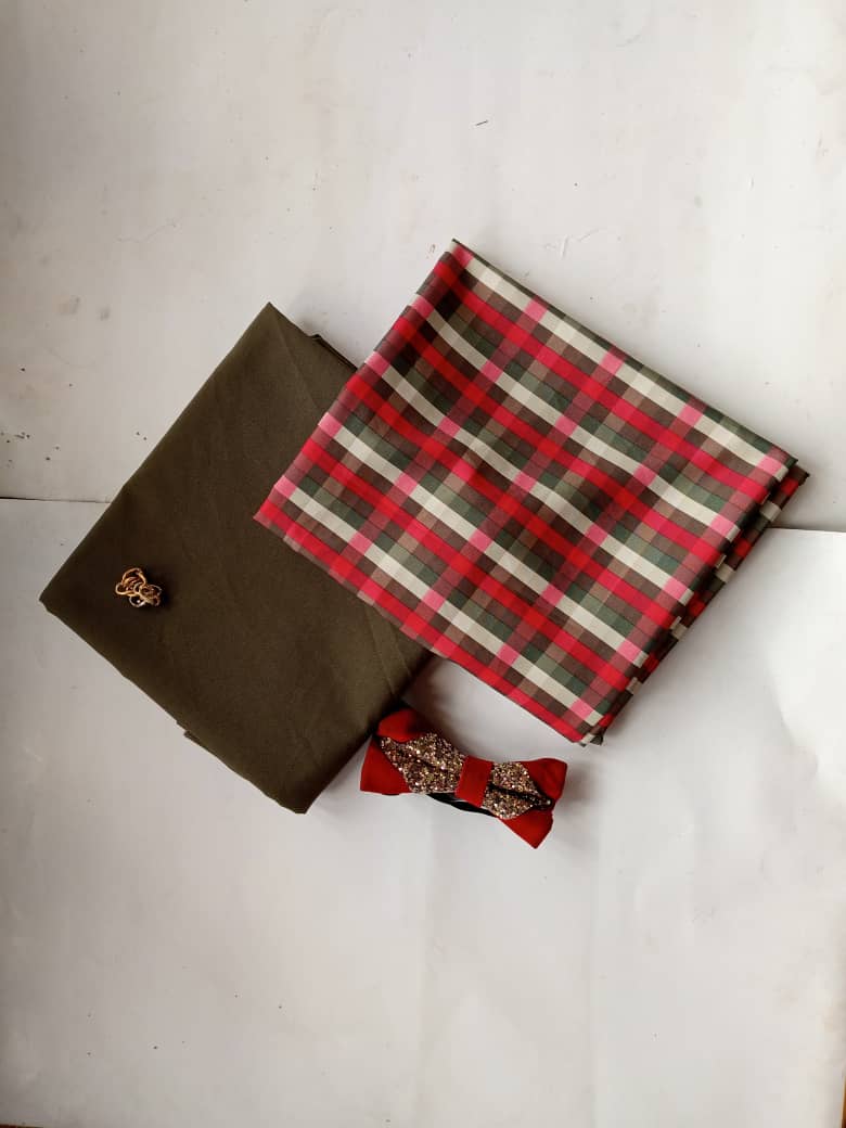 PLAIN AND PATTERN FABRIC - 4 YARDS image