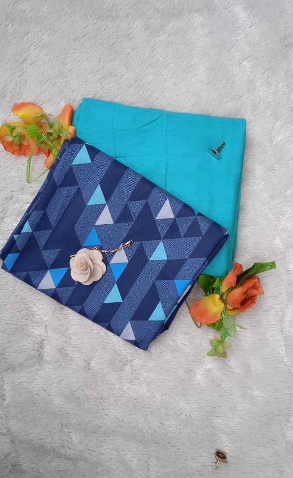 PLAIN AND PATTERN FABRIC - 4 YARDS image