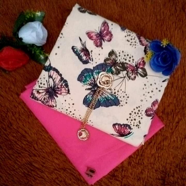 PLAIN AND PATTERN FABRIC - 4 YARDS image