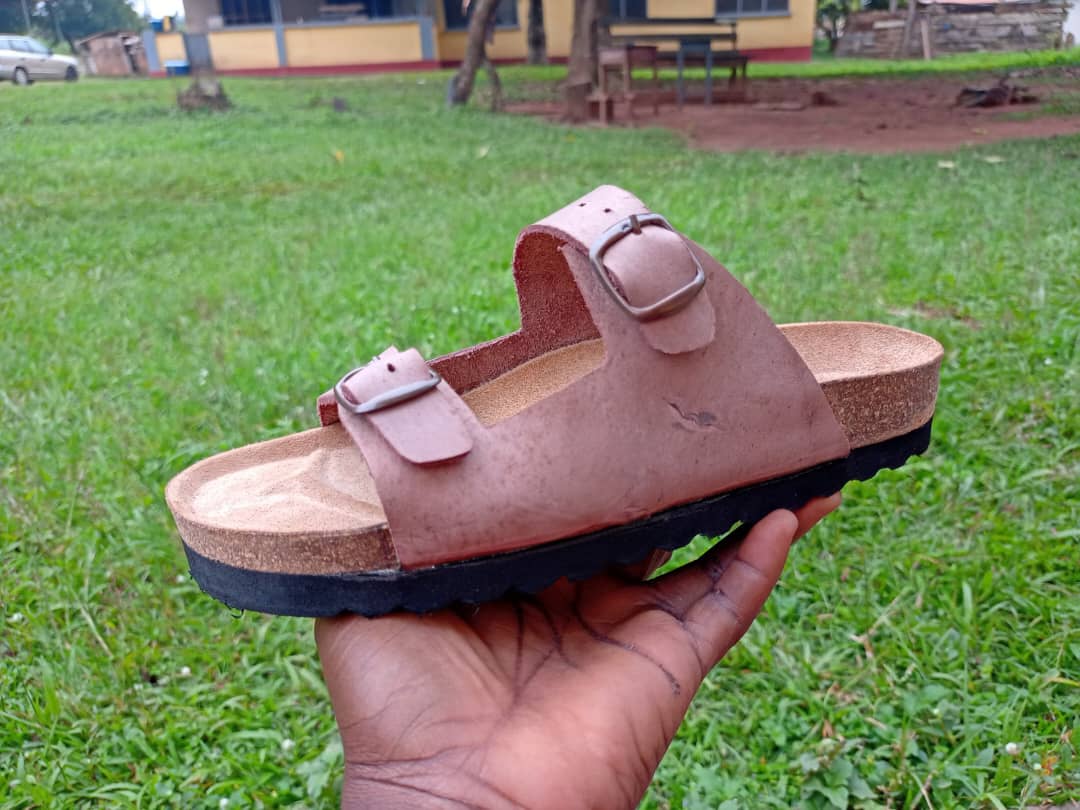 Genuine leather birk slippers for men image