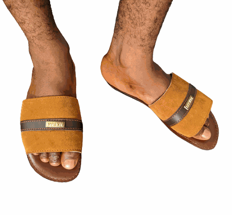 Mikado Handmade Quality Leather Slippers - Brown image