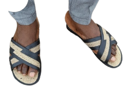 Eco Friendly Handmade Quality Leather Slippers - Black