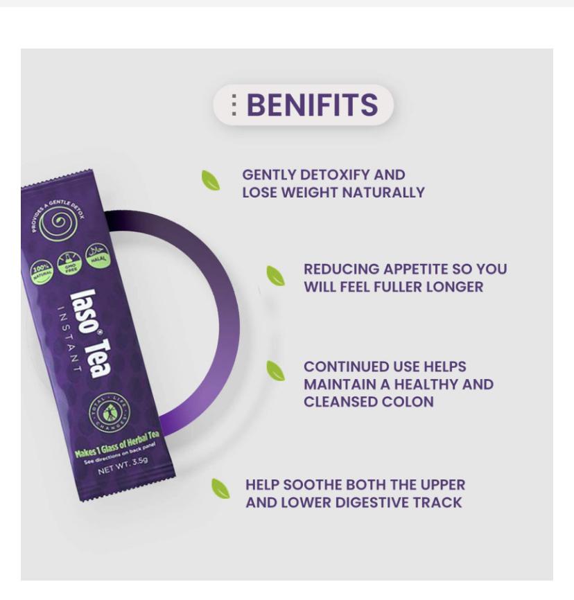 TLC Total Life Changes IASO Natural Detox Instant Herbal Tea, 25 Count image