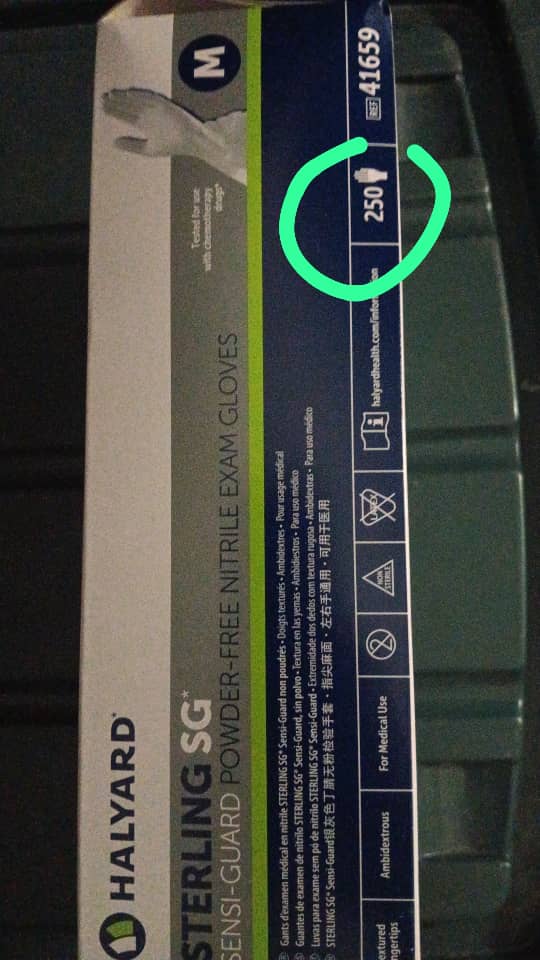 Nitrile Gloves Ash Colour 250pcs/Pack