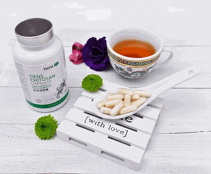 TIENS Chitosan Capsules - 200ct | Natural Weight Loss, Detox &amp; Cholesterol Support image