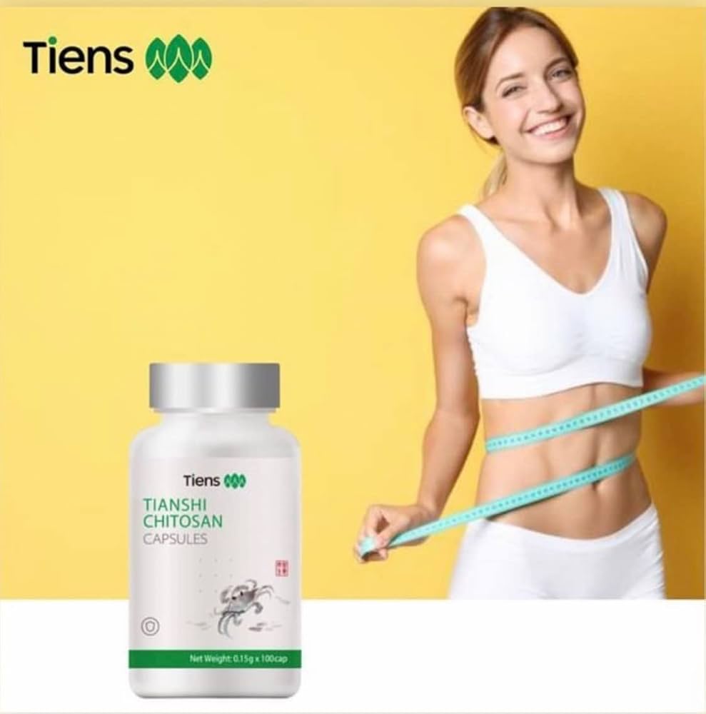 TIENS Chitosan Capsules - 200ct | Natural Weight Loss, Detox &amp; Cholesterol Support image