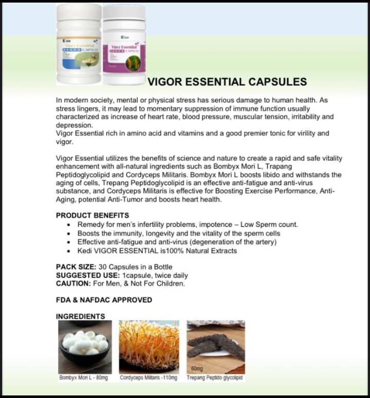 Mens Infertility Use Vigor Essential image
