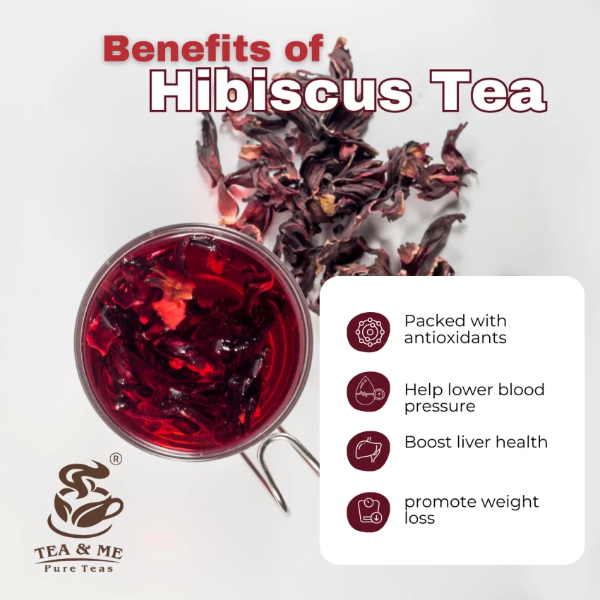 Herbal Tea-good For Immune System-Hibiscus Flowers, Senna Leaves, Dried Turmeric image