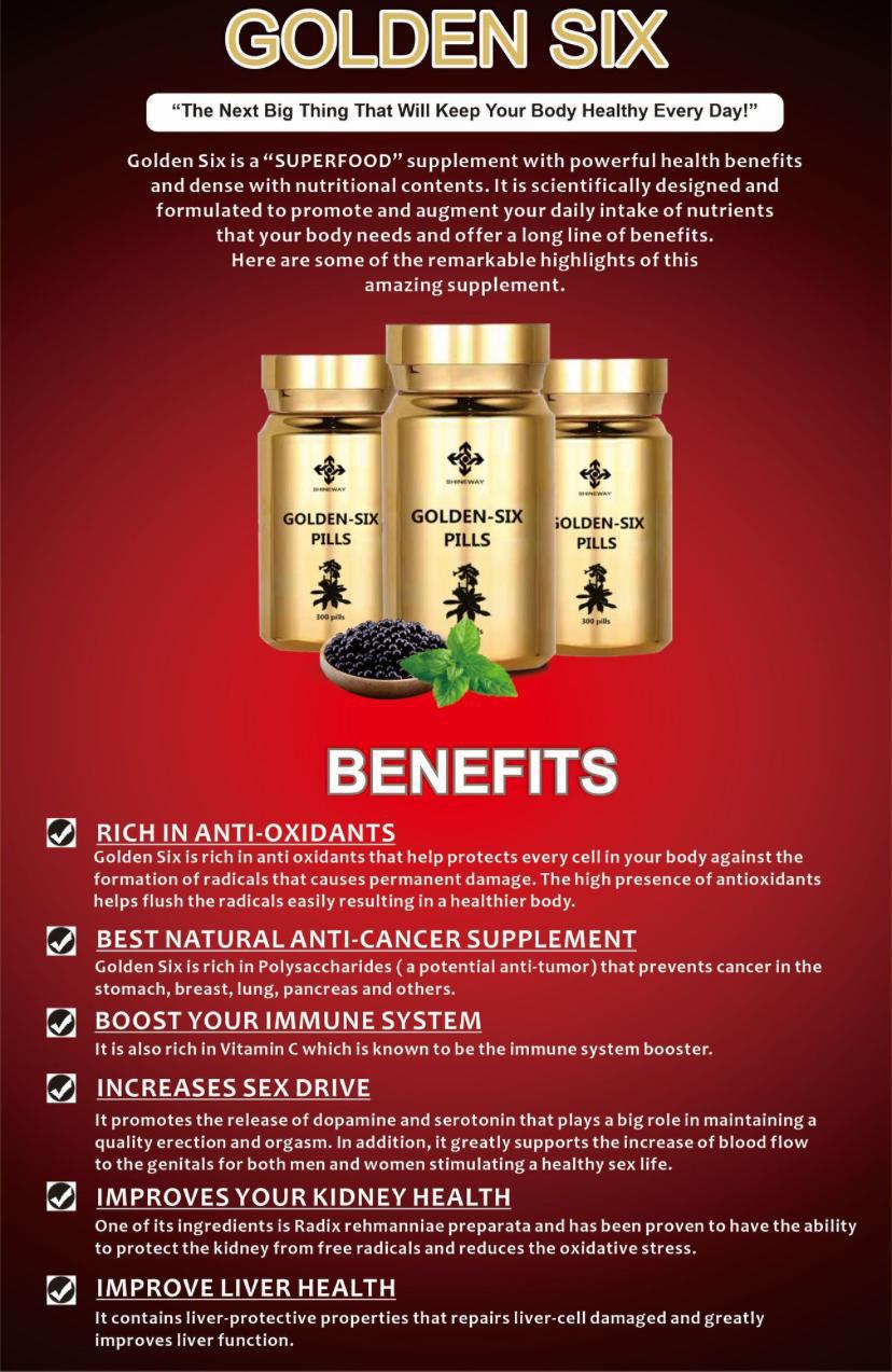 Shineway Golden Six Pills: Correcting Several Health Challenges image