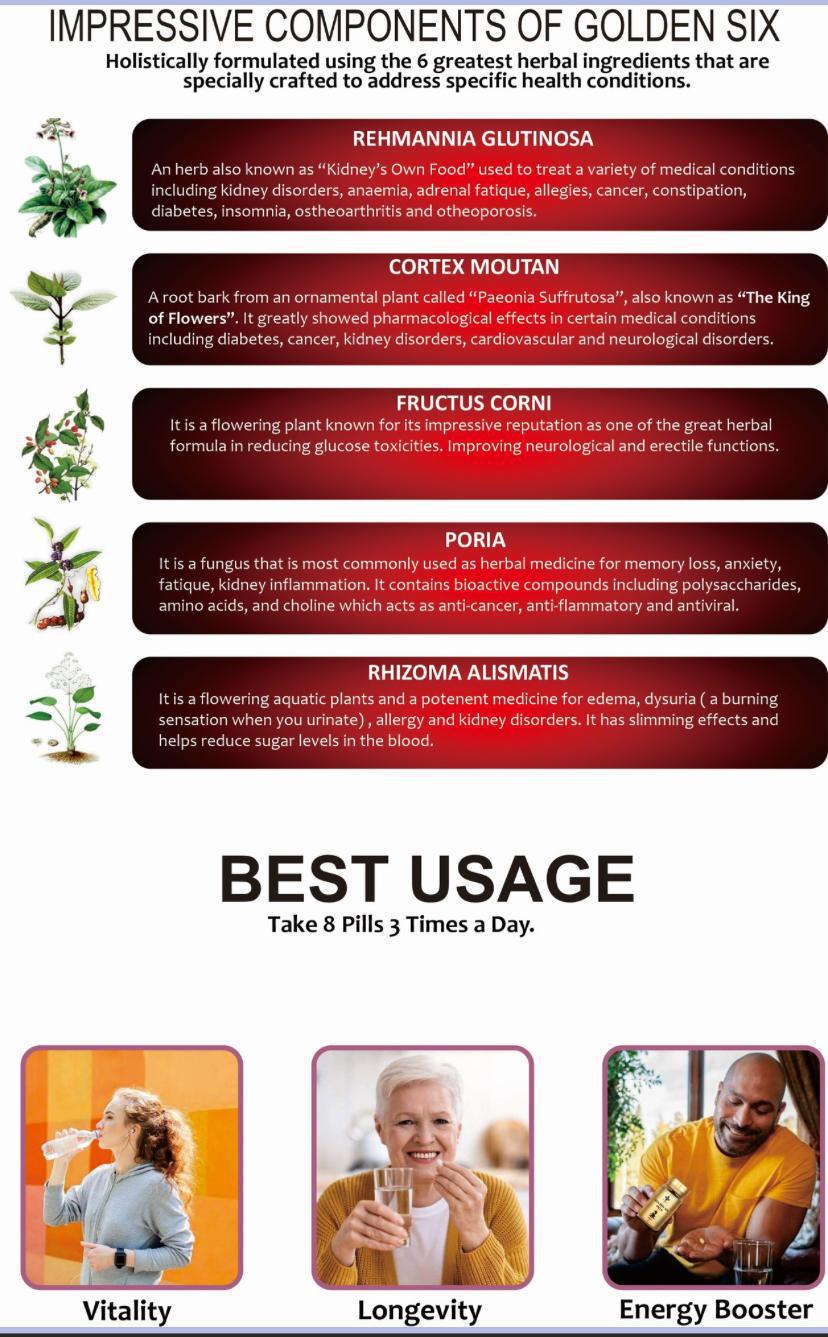 Shineway Golden Six Pills: Correcting Several Health Challenges image