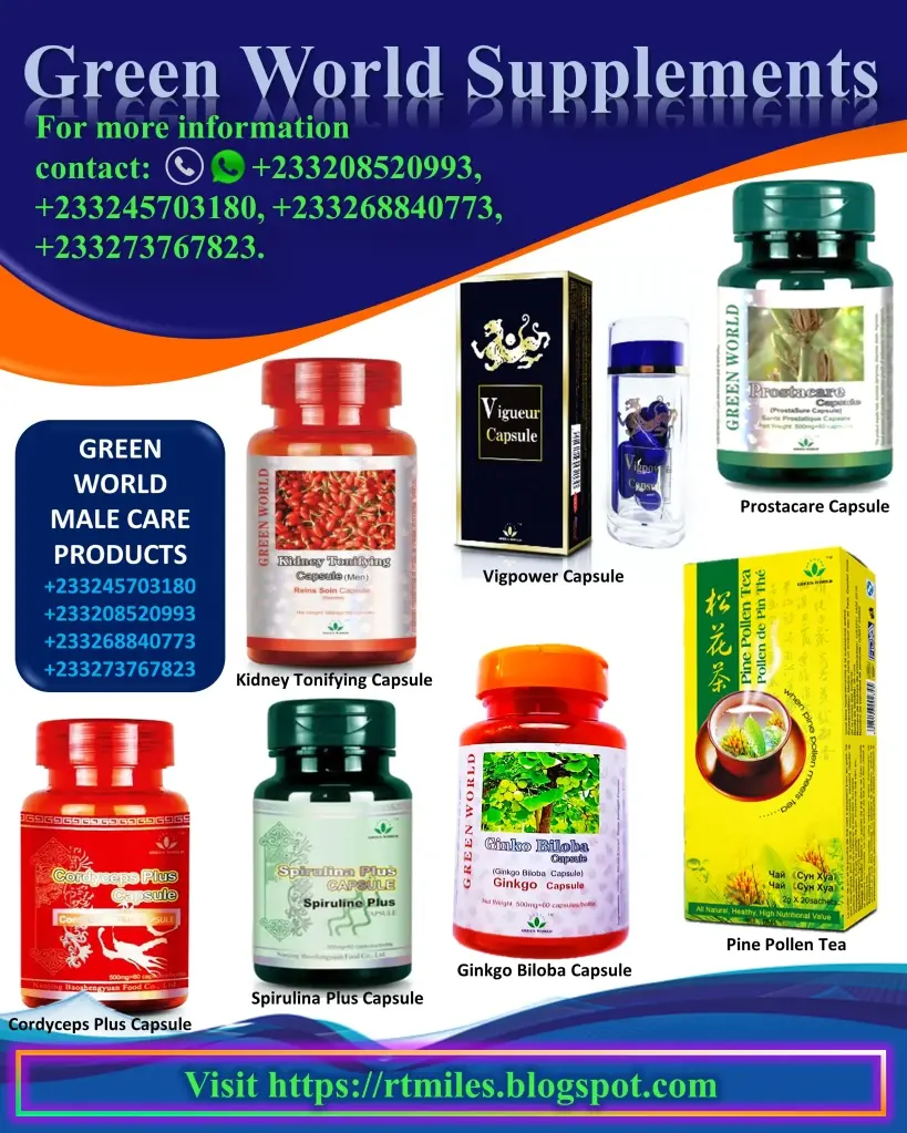 Unlock Better Health: +233245703180 - Green World Beta Carotene &amp; Lycopene Capsules image