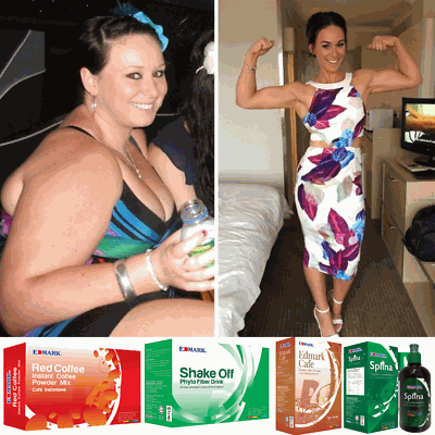 Edmark weight loss pack. Shake off +Chlorophyll + gnseng cafe+ red yeast coffee image
