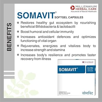 Digestive &amp; Liver Support | Heptovit, Somavit | 30 Capsules image