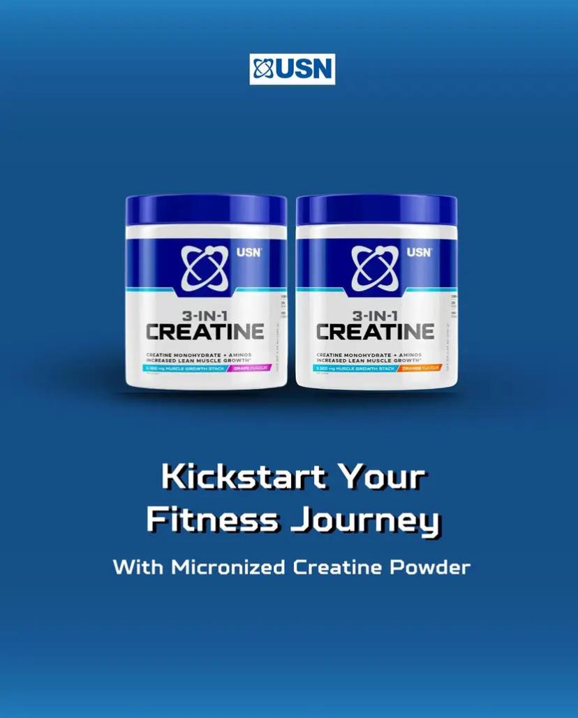 USN® 3-in-1 Creatine Monohydrate &amp; Aminos 200g | Shop Online image