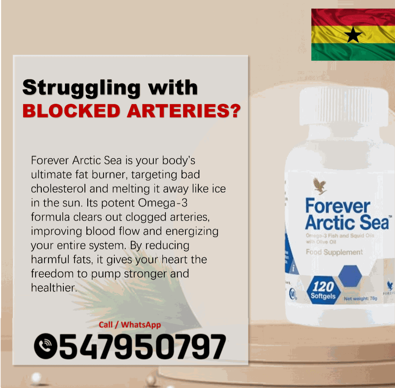 Forever Arctic Sea omega blend stocked in Tamale image