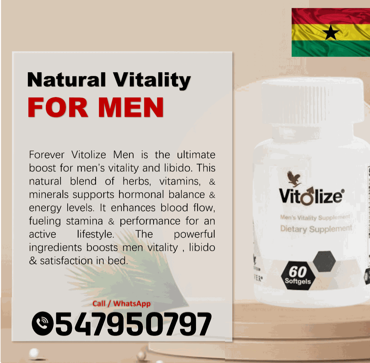 Forever Vitolize Men available in Kumasi image