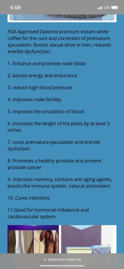 MEN INSTANT POWER COFFEE - Datomix White Premium image