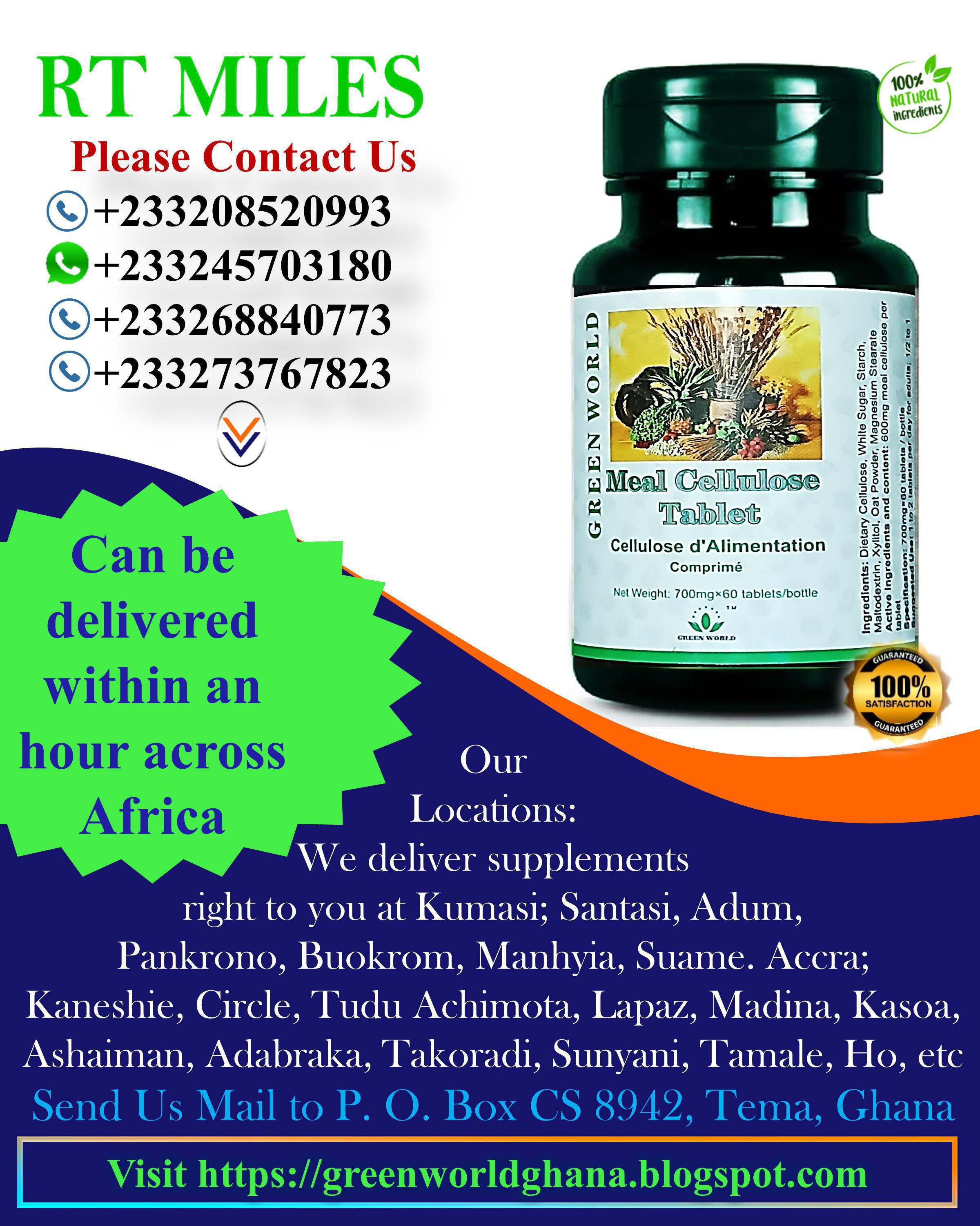 Green World Meal Cellulose Tablets - Improves Blood Pressure