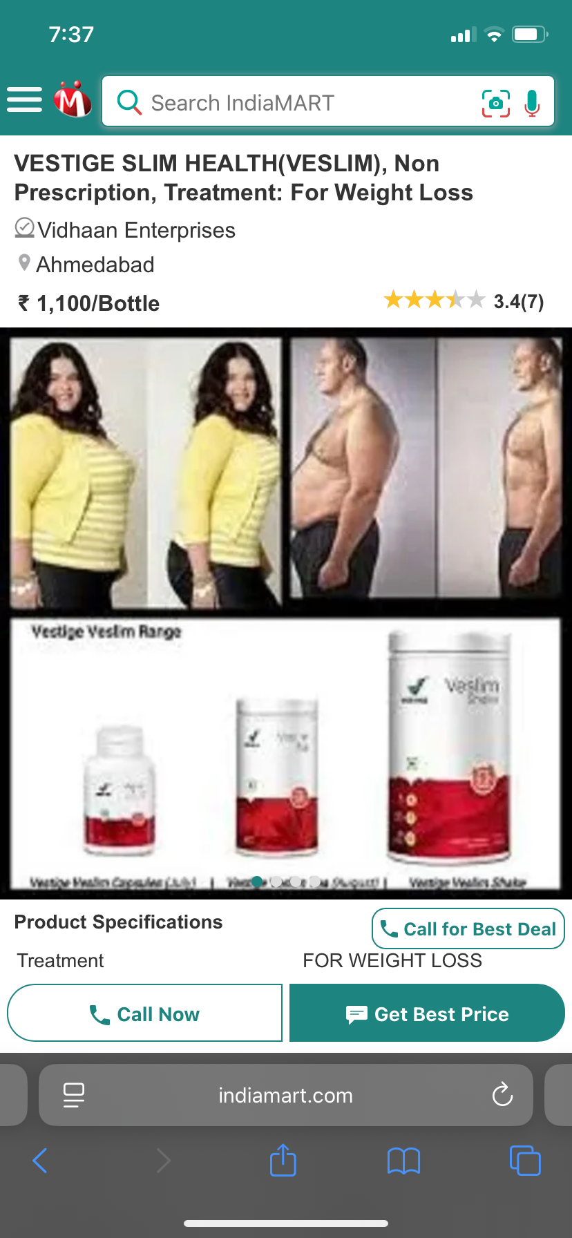 Weight Loss In 1 Month | Veslim Shake | Veslim Tea | Veslim Capsules image