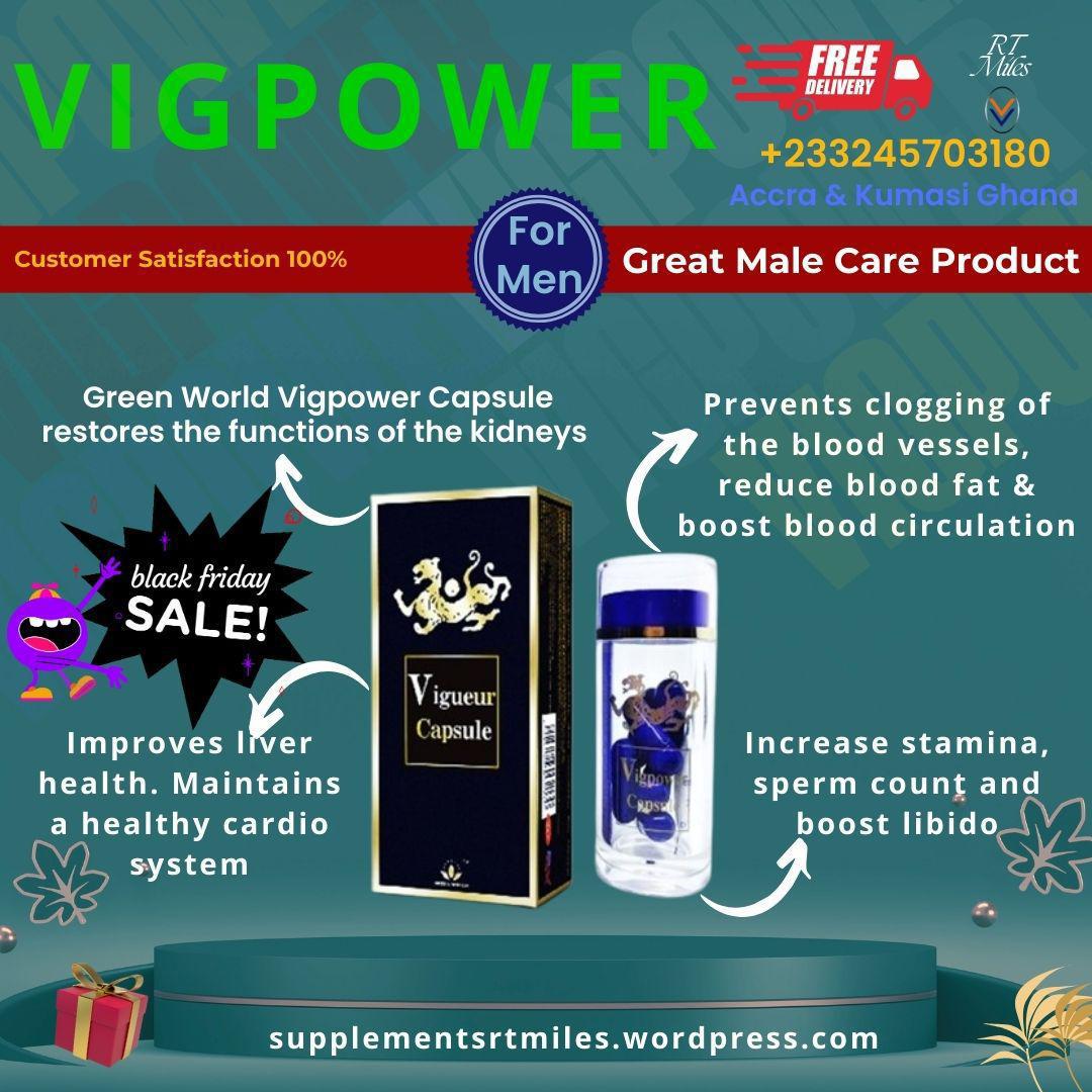 Green World Vigpower Capsule: +233245703180 Unleash Your Inner Lion image